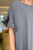 Made in Italy Summer Oscar Pure Cotton T Shirt Dress Mocha /12 =